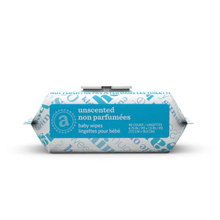 Amazon Elements Baby Wipes, Unscented, 810 Count, Flip - Top Packs - 7DAY'S