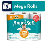 Angel Soft Toilet Paper; 18 Mega Rolls - 7DAY'S