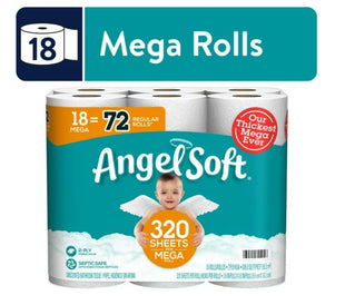 Angel Soft Toilet Paper; 18 Mega Rolls