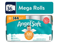 Angel Soft Toilet Paper, 36 Mega Rolls - 7DAY'S