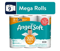 Angel Soft Toilet Paper; 9 Mega Rolls - 7DAY'S