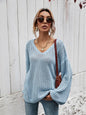Angel Wings V - Neck Dropped Shoulder Sweater - 7DAY'S