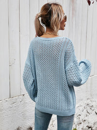 Angel Wings V - Neck Dropped Shoulder Sweater - 7DAY'S