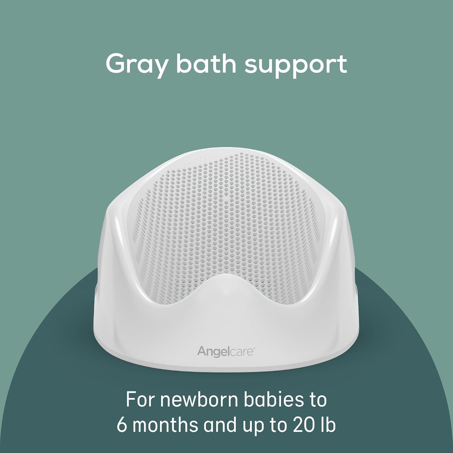 Angelcare Baby Bath Support (Gray) | Ideal for Babies Less Than 6 Months Old - 7DAY'S