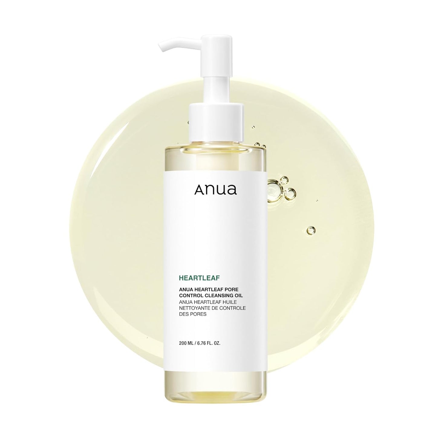 Anua Heartleaf Pore Control Cleansing Oil, Oil Cleanser for Face, Makeup Blackhead Remover, Korean Skin Care 6.76 fl oz(200ml) (original) - 7DAY'S