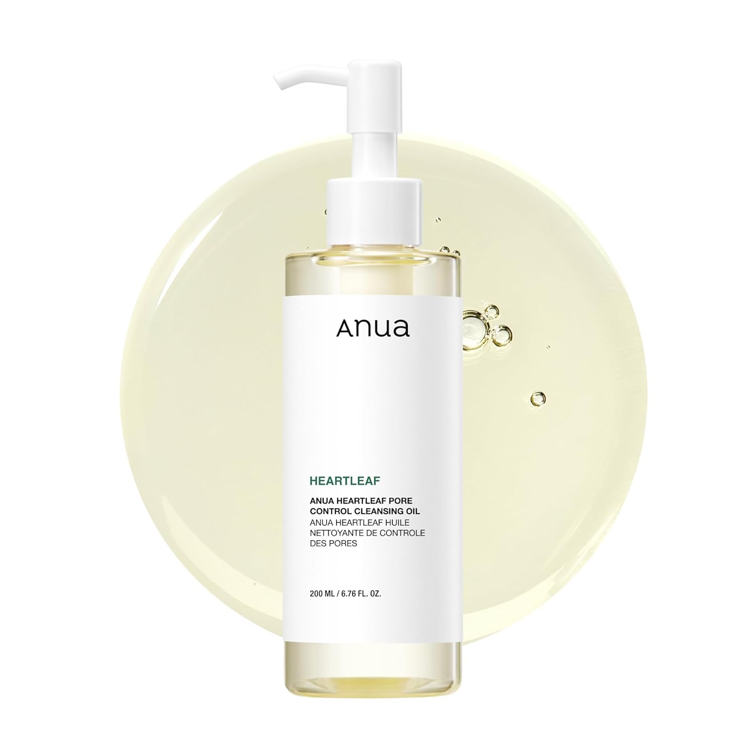 Anua Heartleaf Pore Control Cleansing Oil, Oil Cleanser for Face, Makeup Blackhead Remover, Korean Skin Care 6.76 fl oz(200ml) (original) - 7DAY'S