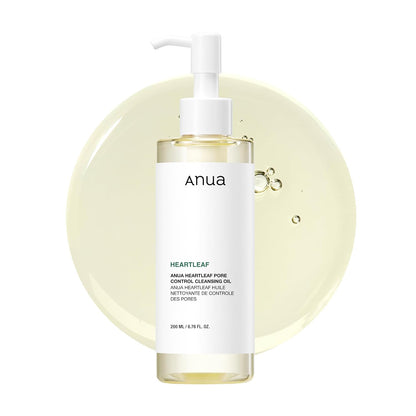 Anua Heartleaf Pore Control Cleansing Oil, Oil Cleanser for Face, Makeup Blackhead Remover, Korean Skin Care 6.76 fl oz(200ml) (original) - 7DAY'S