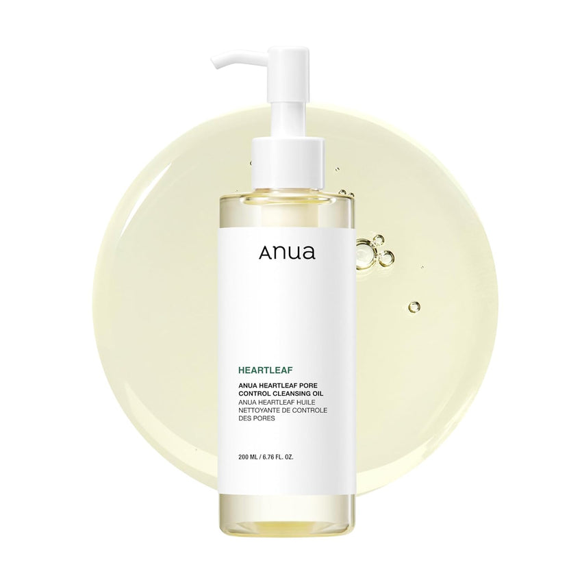 Anua Heartleaf Pore Control Cleansing Oil, Oil Cleanser for Face, Makeup Blackhead Remover, Korean Skin Care 6.76 fl oz(200ml) (original) - 7DAY'S