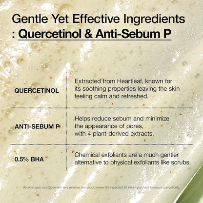 ANUA Heartleaf Quercetinol Pore Deep Cleansing Foam, Facial Cleanser, for Double Cleansing, BHA, Hyaluronic Acid, Glycerin, Face Wash, Blackhead Remover, Korean Skincare (150ml/5.07 fl.oz.) - 7DAY'S