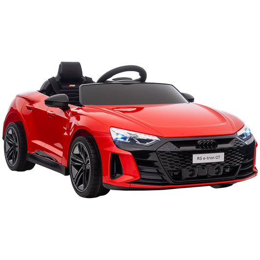 Aosom Kids Ride on Car, 12V Licensed Audi RS E - tron GT 3.1 MPH Electric Car for Kids, Ride - on Toy for Boys and Girls with Remote Control, 4 Wheels with Suspension, Horn, Music, Lights, Red - 7DAY'S