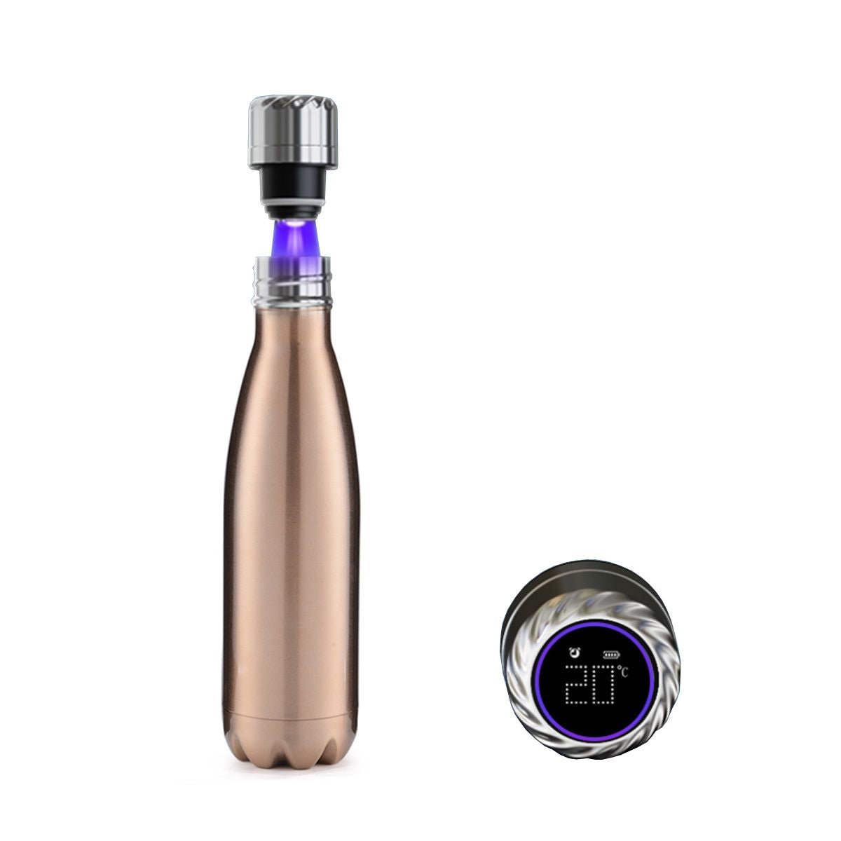 Aquaala UV Water Bottle With Temp Cap - 7DAY'S