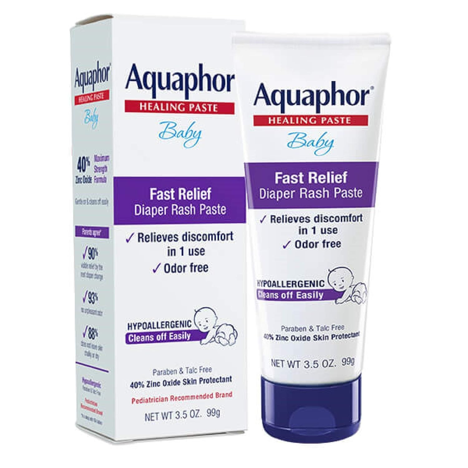 Aquaphor Baby Diaper Rash Paste - For Serious Diaper Rash and Flare - ups - 3.5 Oz. Tube - 7DAY'S