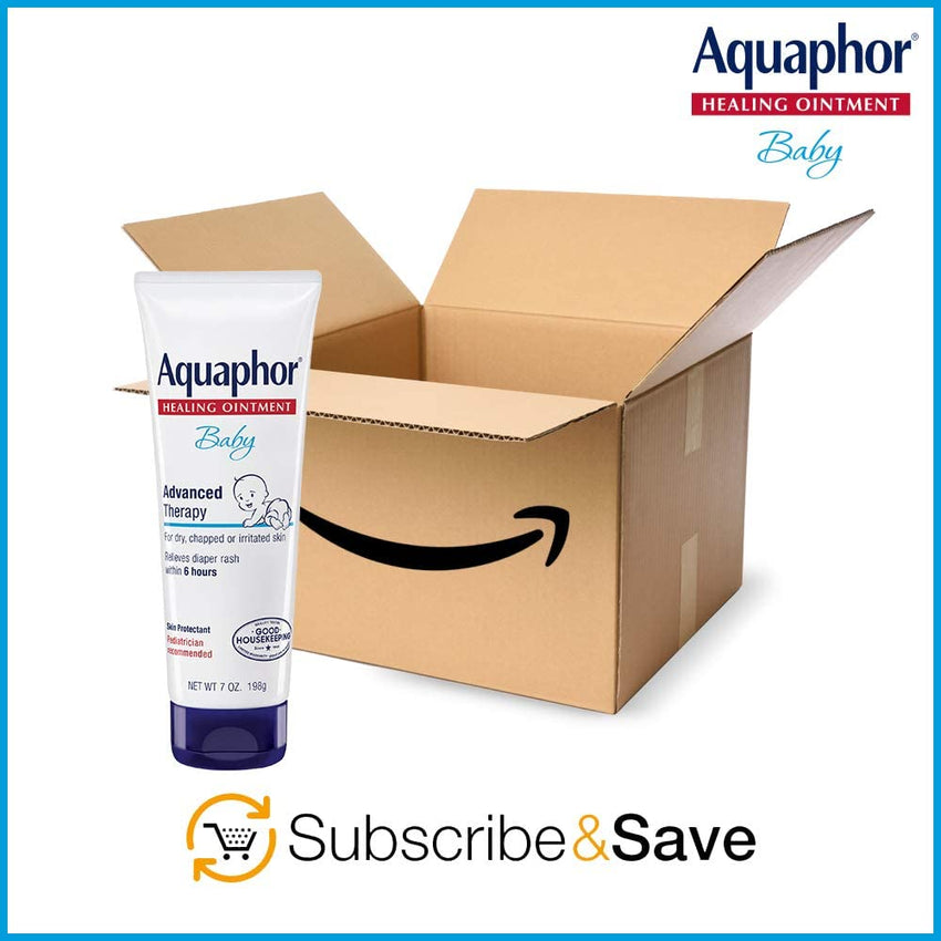 Aquaphor Baby Healing Ointment Advanced Therapy Skin Protectant, Dry Skin and Diaper Rash Ointment, 7 Oz Tube - 7DAY'S