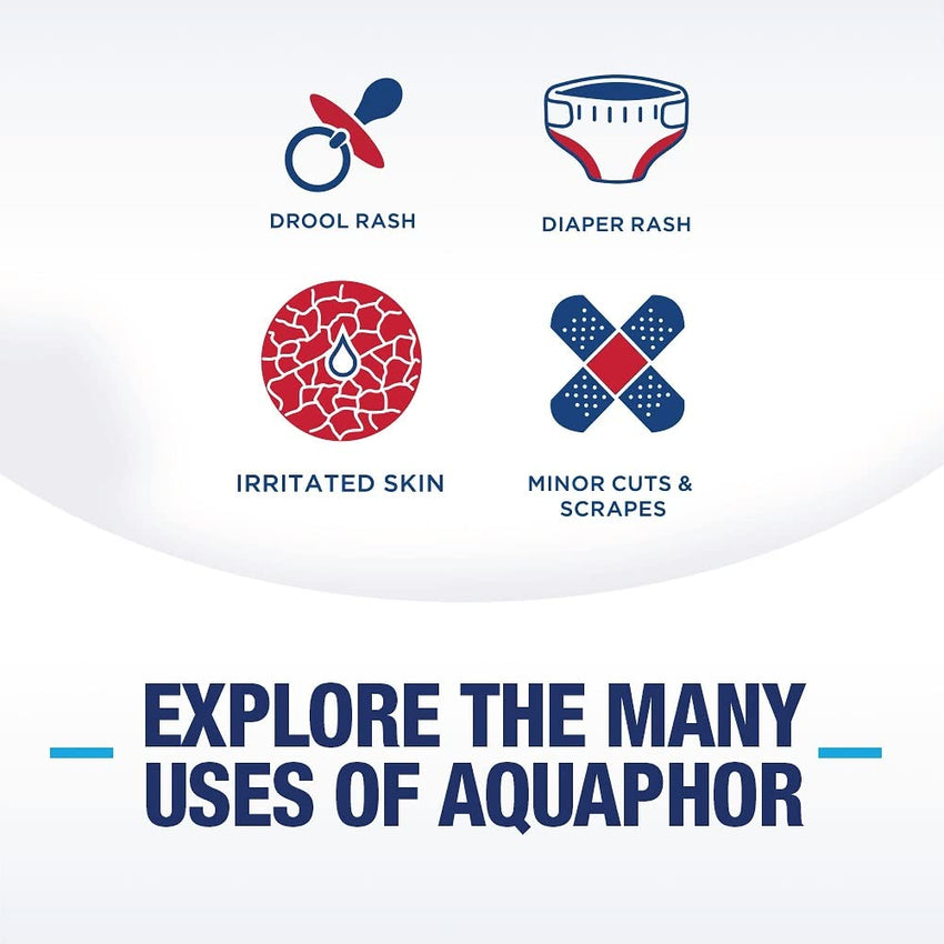 Aquaphor Baby Healing Ointment Advanced Therapy Skin Protectant for Chapped or Dry Skin, Drool Rash and Diaper Rash Ointment, 14 Oz Jar - 7DAY'S