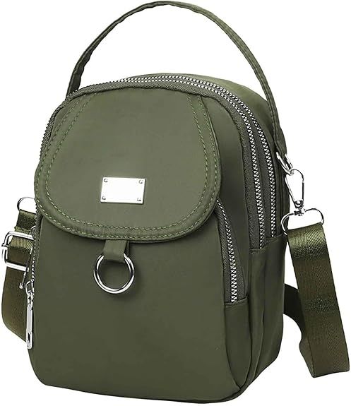 Army Green Water-Proof Women Crossbody Bag Multi Compartment Mobile Phone Bag Women Messenger Bag Casual Oxford Cloth Women Bag Shoulder