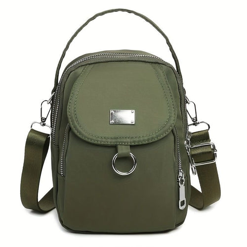 Army Green Water - Proof Women Crossbody Bag Multi Compartment Mobile Phone Bag Women Messenger Bag Casual Oxford Cloth Women Bag Shoulder - 7DAY'S