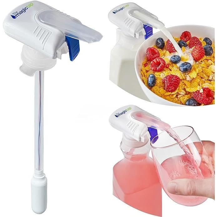 Automatic DrinkDispenser - Hands - Free Beverage Dispenserfor Fridge - Perfect for Milk, Juice - Gifts forWomen & Men - 1 Pack, White（Super Good qualiey） (3) - 7DAY'S