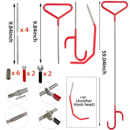 Automotive Tool Set 34 - piece professional automotive kit with stainless steel long distance fasteners seamless wedge air wedge pump automotive trim removal tool - 7DAY'S