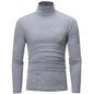 Autumn Winter Men's High Neck T-shirt Slim Fit Fashion High Elastic Long Sleeve Casual Breathable Apparel Pullover Thermal Tops - 7DAY'S