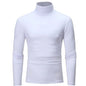 Autumn Winter Men's High Neck T-shirt Slim Fit Fashion High Elastic Long Sleeve Casual Breathable Apparel Pullover Thermal Tops - 7DAY'S