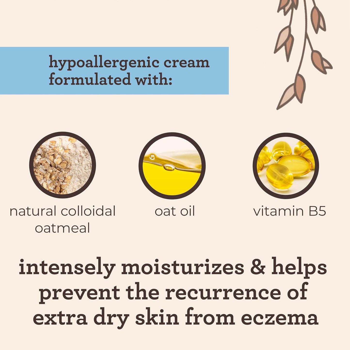 Aveeno Baby Eczema Therapy Moisturizing Cream, Natural Colloidal Oatmeal & Vitamin B5, Baby Cream for Dry, Itchy, Irritated Skin Due to Eczema, Paraben - & Steroid - Free, 12 fl. oz - 7DAY'S