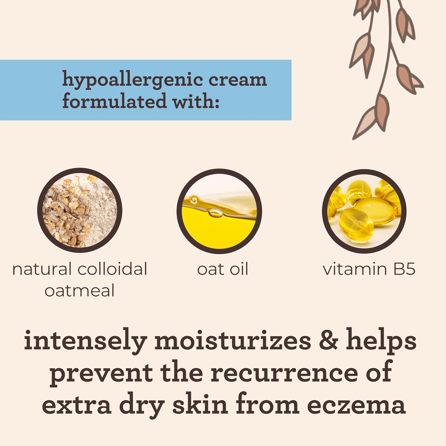 Aveeno Baby Eczema Therapy Moisturizing Cream, Natural Colloidal Oatmeal & Vitamin B5, Baby Cream for Dry, Itchy, Irritated Skin Due to Eczema, Paraben - & Steroid - Free, 12 fl. oz - 7DAY'S