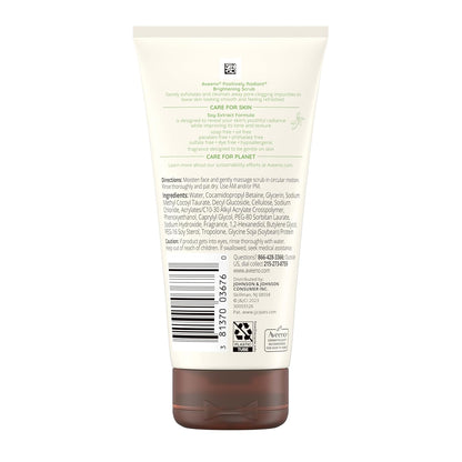 Aveeno Positively Radiant Skin Brightening Exfoliating Daily Facial Scrub, Moisture - Rich Soy Extract, helps improve skin tone & texture, Oil - & Soap - Free, Hypoallergenic, 5 oz - 7DAY'S