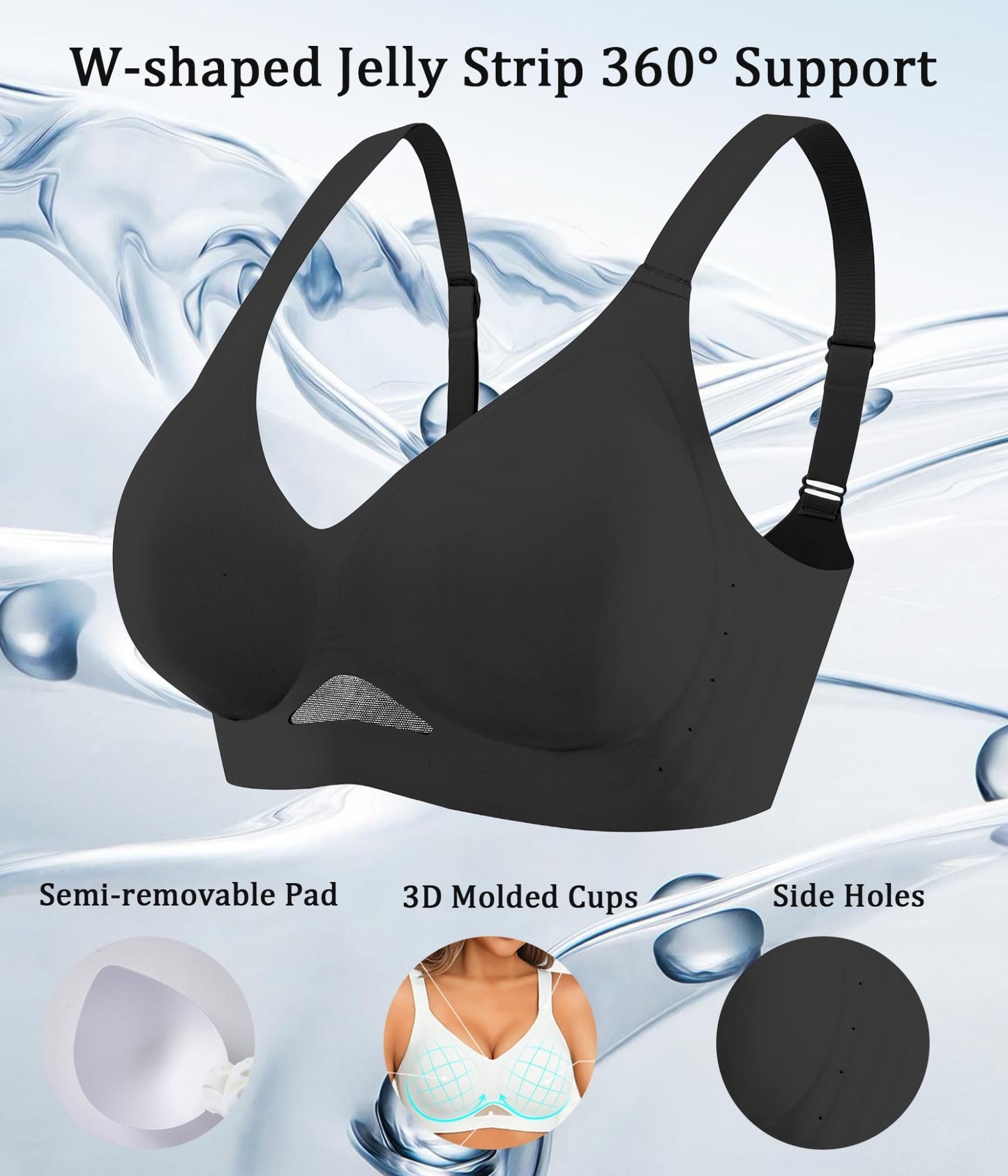 Avidlove Wireless Bras for Women Bras No Underwire Seamless Push Up Bralette Full Coverage Comfort Bra Everyday Bra - 7DAY'S