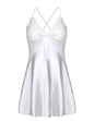 Avidlove Women Lingerie V Neck Nightwear Satin Sleepwear Lace Chemise Mini Teddy - 7DAY'S