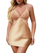 Avidlove Women Lingerie V Neck Nightwear Satin Sleepwear Lace Chemise Mini Teddy - 7DAY'S