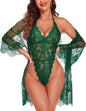 Avidlove Women Sexy Lingerie Set 2 Piece Lace Kimono Robe with Lace Teddy Lingerie Bodysuit - 7DAY'S
