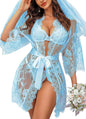 Avidlove Women's Lace Kimono Robe Babydoll Lingerie Mesh Nightgown S - 5XL - 7DAY'S