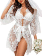 Avidlove Women's Lace Kimono Robe Babydoll Lingerie Mesh Nightgown S - 5XL - 7DAY'S