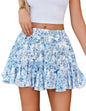 Avidlove Women's Pleated Skater Skirt Basic Casual High Waisted Ruffles Flared Mini Lingerie Skirts - 7DAY'S