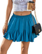 Avidlove Women's Pleated Skater Skirt Basic Casual High Waisted Ruffles Flared Mini Lingerie Skirts - 7DAY'S