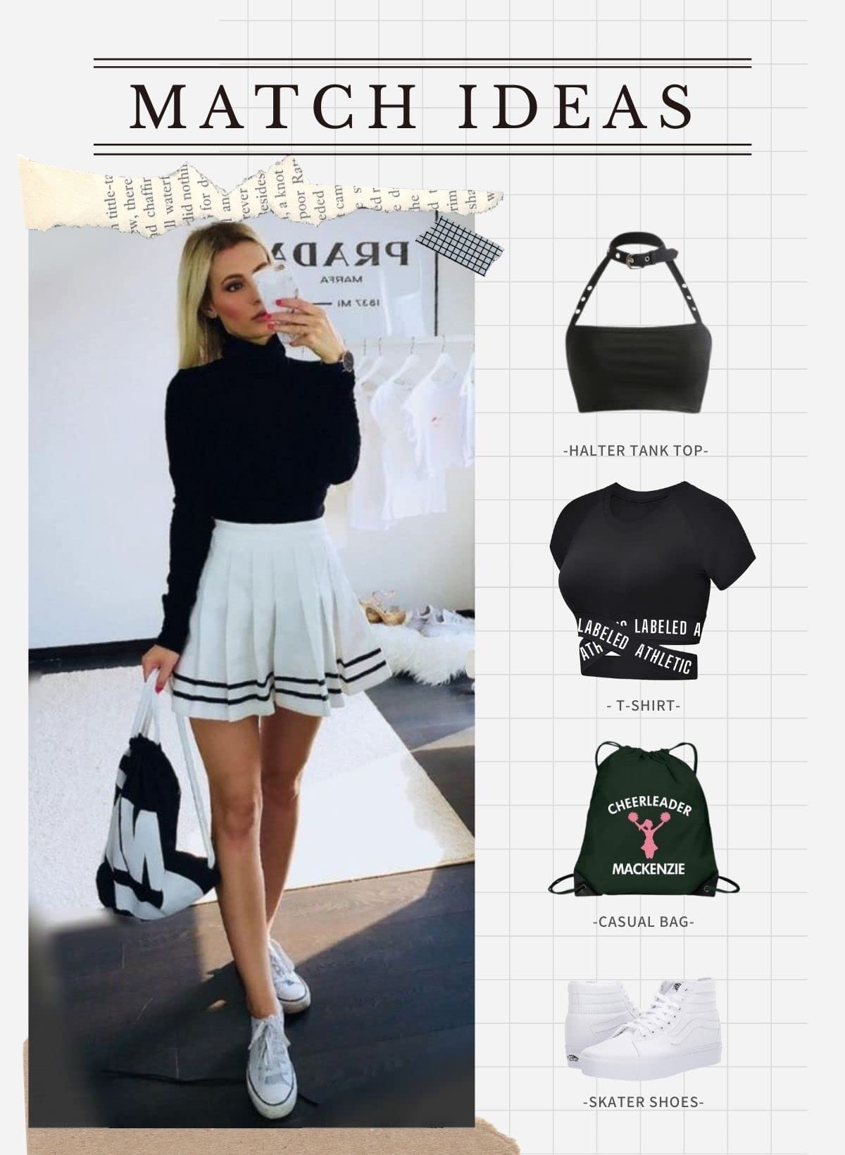 Avidlove Womens Pleated Skirt School Uniform Skirt Mini Skirt Pleated Cheer Skirt - 7DAY'S