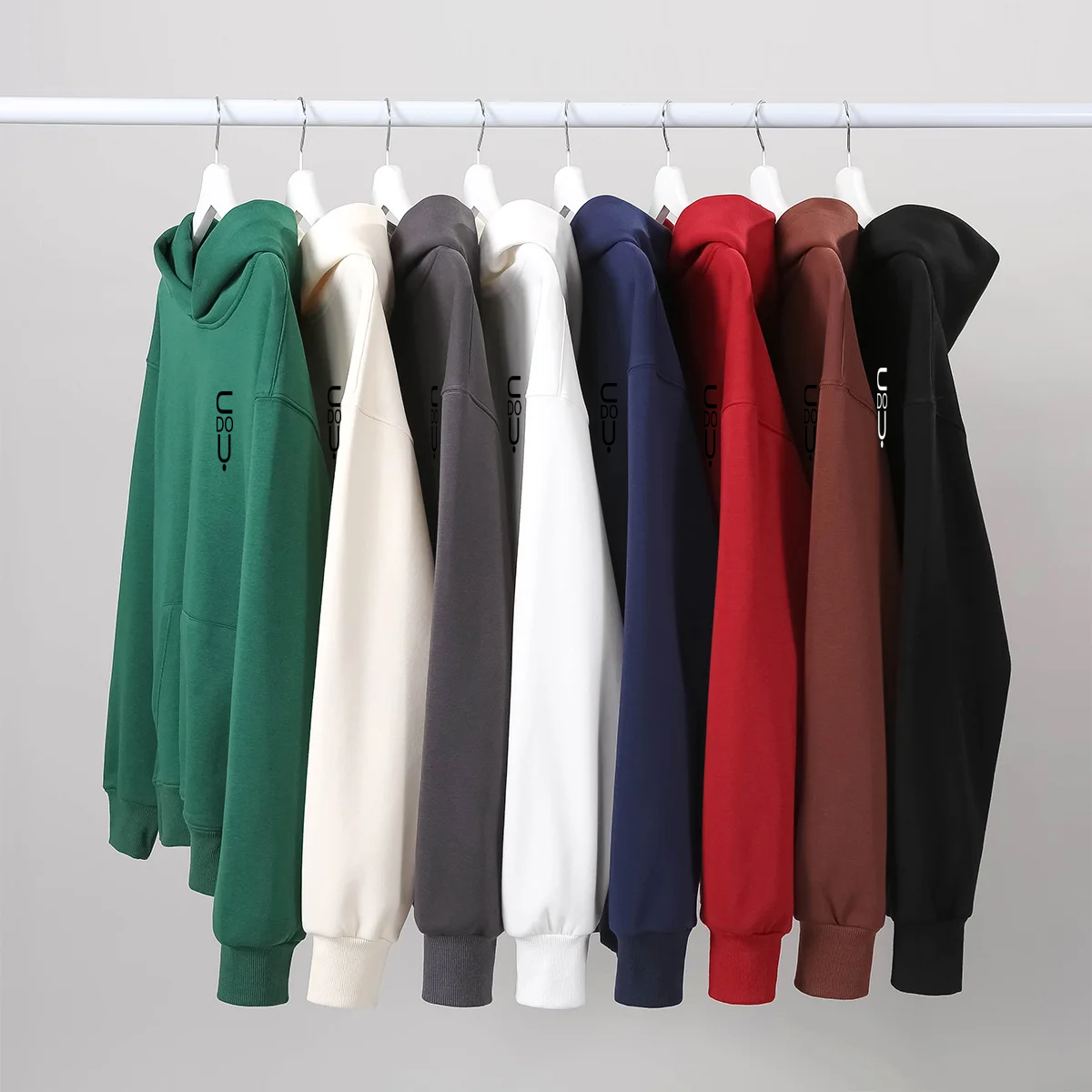 16.9oz 480gsm Heavy Weight Cotton Plus Velvet Hooded Sweater Men Thickened Tight Polar Fleece Pullover Hoodie Women Sweatshirt - 7DAY'S