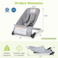 Baby Bouncer Seat with Aluminum and Metal Frame - 7DAY'S