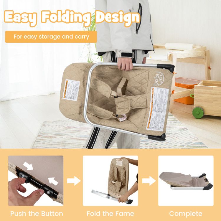 Baby Bouncer Seat with Aluminum and Metal Frame - 7DAY'S