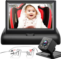 Baby Car Mirror with 4.3'' HD Night Vision Function Display, Safety Car Seat Camera with Wide Crystal Clear View, Easily Observe The Baby’s Move(Not USB) - 7DAY'S
