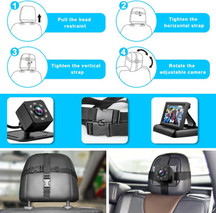 Baby Car Mirror with 4.3'' HD Night Vision Function Display, Safety Car Seat Camera with Wide Crystal Clear View, Easily Observe The Baby’s Move(Not USB) - 7DAY'S