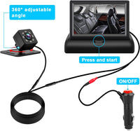 Baby Car Mirror with 4.3'' HD Night Vision Function Display, Safety Car Seat Camera with Wide Crystal Clear View, Easily Observe The Baby’s Move(Not USB) - 7DAY'S