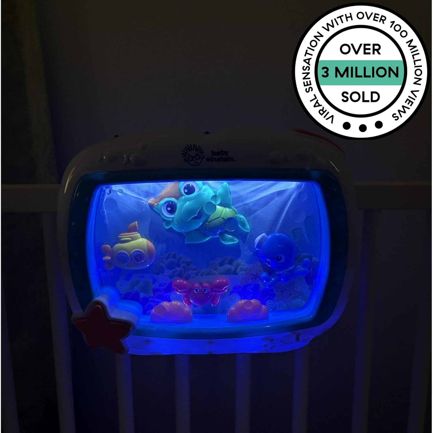 Baby Einstein Sea Dreams Soother Musical Crib Toy and Sound Machine, Newborn and up - 7DAY'S