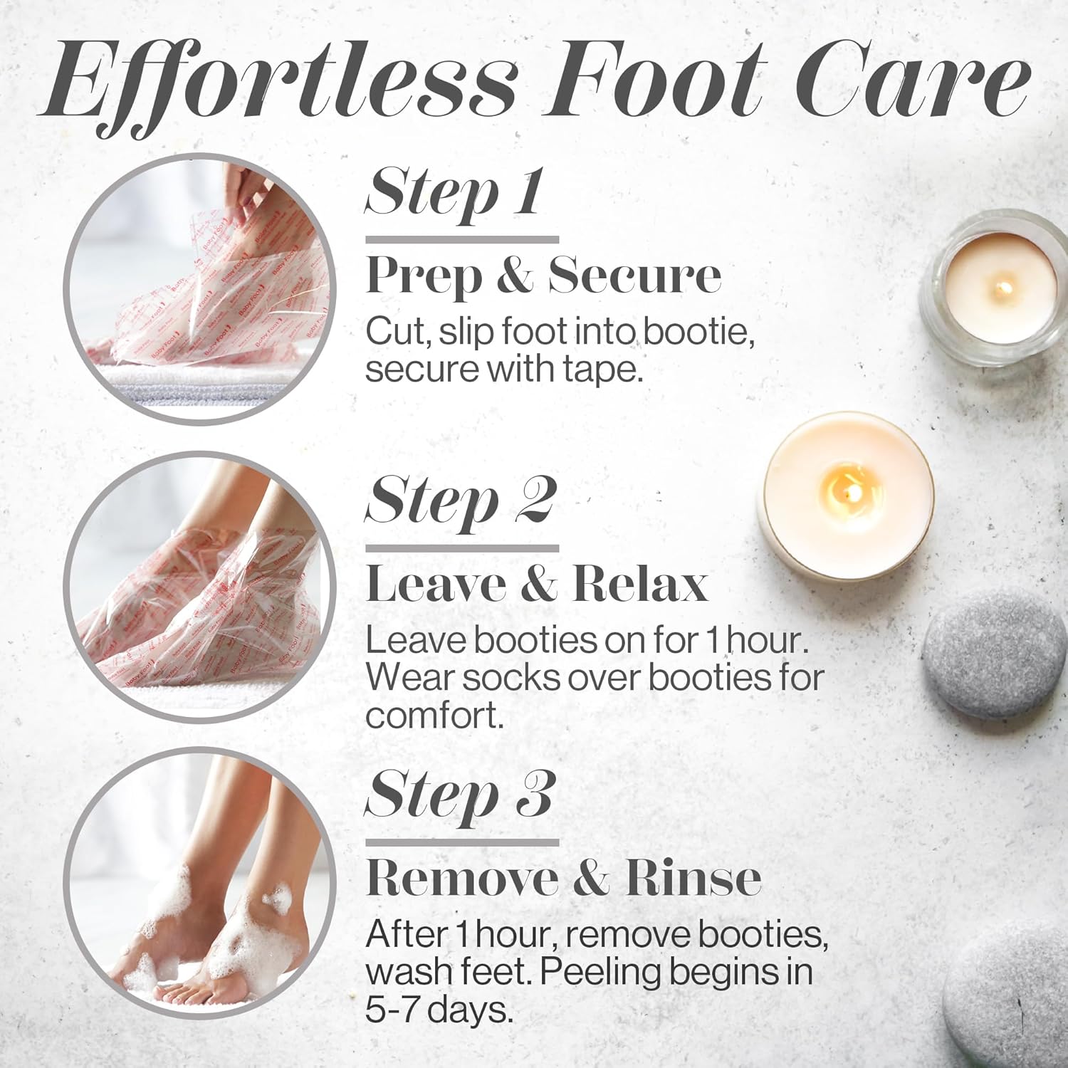 Baby Foot Original Exfoliation Foot Peel - Callus Remover for Rough Cracked, Dry Feet, Dead Skin Removal - Foot Peeling Mask for Baby Soft Feet - Spa Experience at Home & Gift Ideas - Lavender Scented - 7DAY'S