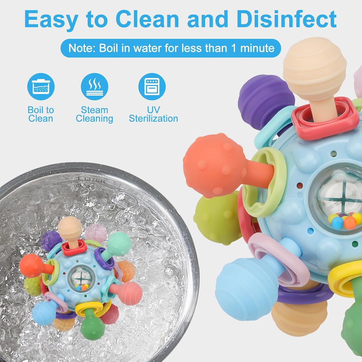 Baby Montessori Sensory Toys for 0 - 6 6 - 12 Months, Baby Teether Teething Toys for Babies 0 3 6 9 12 18 Months, Newborn Infant Learning Developmental Toys Gifts for 1 2 Year Old Boys Girls - 7DAY'S