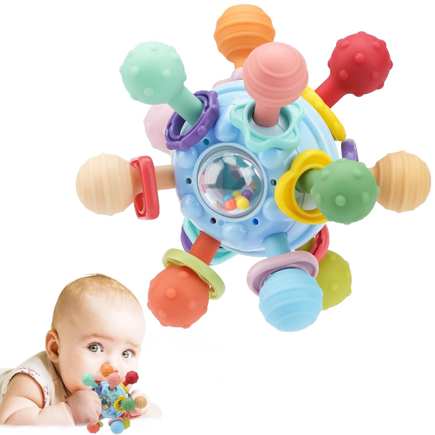 Baby Montessori Sensory Toys for 0 - 6 6 - 12 Months, Baby Teether Teething Toys for Babies 0 3 6 9 12 18 Months, Newborn Infant Learning Developmental Toys Gifts for 1 2 Year Old Boys Girls - 7DAY'S