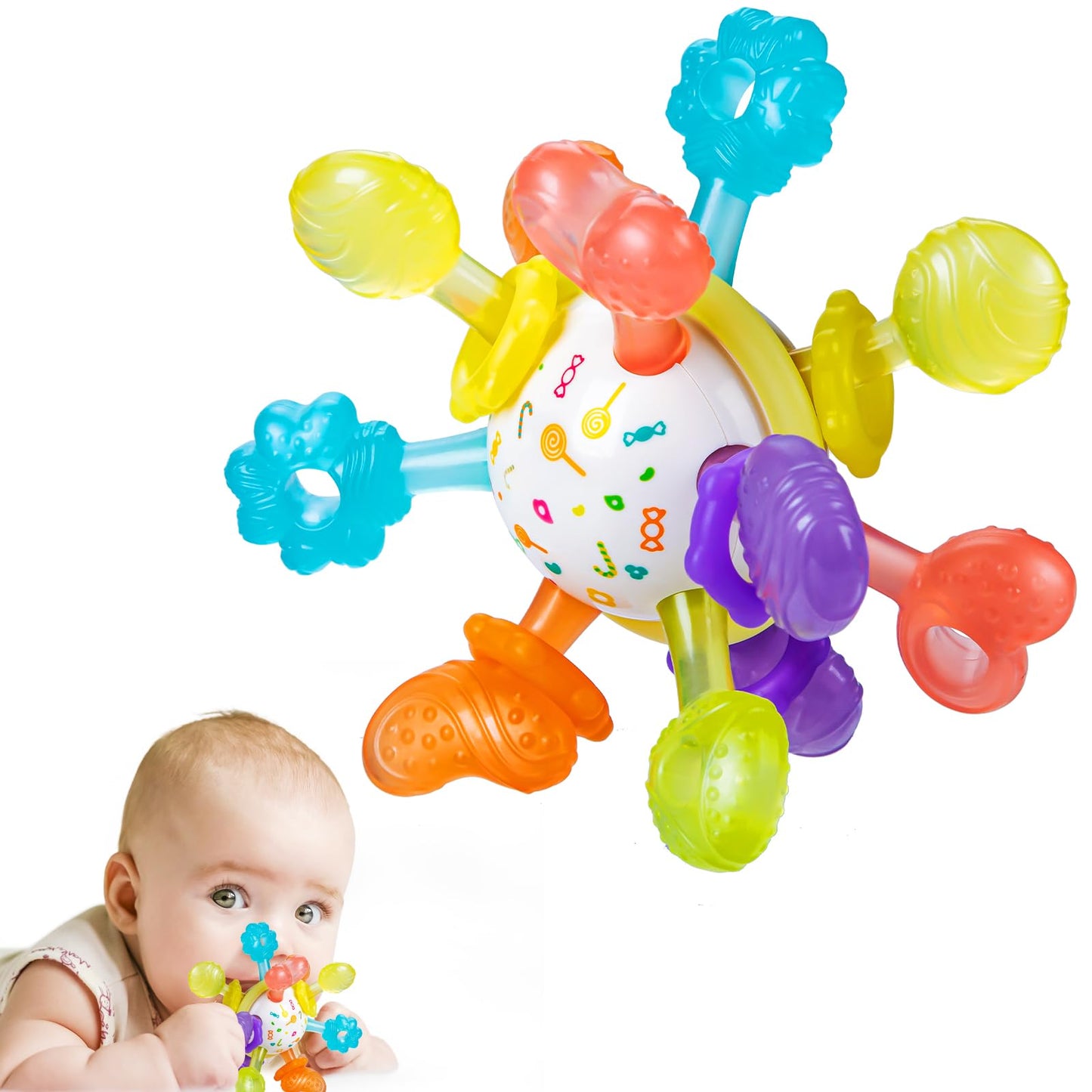 Baby Montessori Sensory Toys for 0 - 6 6 - 12 Months, Baby Teether Teething Toys for Babies 0 3 6 9 12 18 Months, Newborn Infant Learning Developmental Toys Gifts for 1 2 Year Old Boys Girls - 7DAY'S