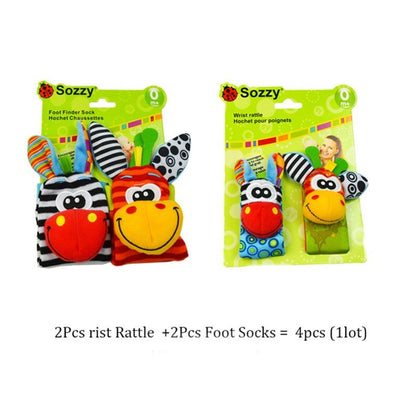 Baby Toys; For Infant Todder Cute Stuffed Animals Baby Rattle Socks Wrist Baby Rattles Newborn Toys ; Make Sounds Games For Babies - 7DAY'S