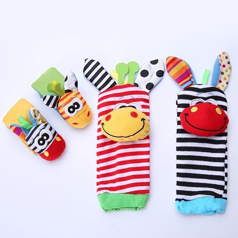 Baby Toys; For Infant Todder Cute Stuffed Animals Baby Rattle Socks Wrist Baby Rattles Newborn Toys ; Make Sounds Games For Babies - 7DAY'S