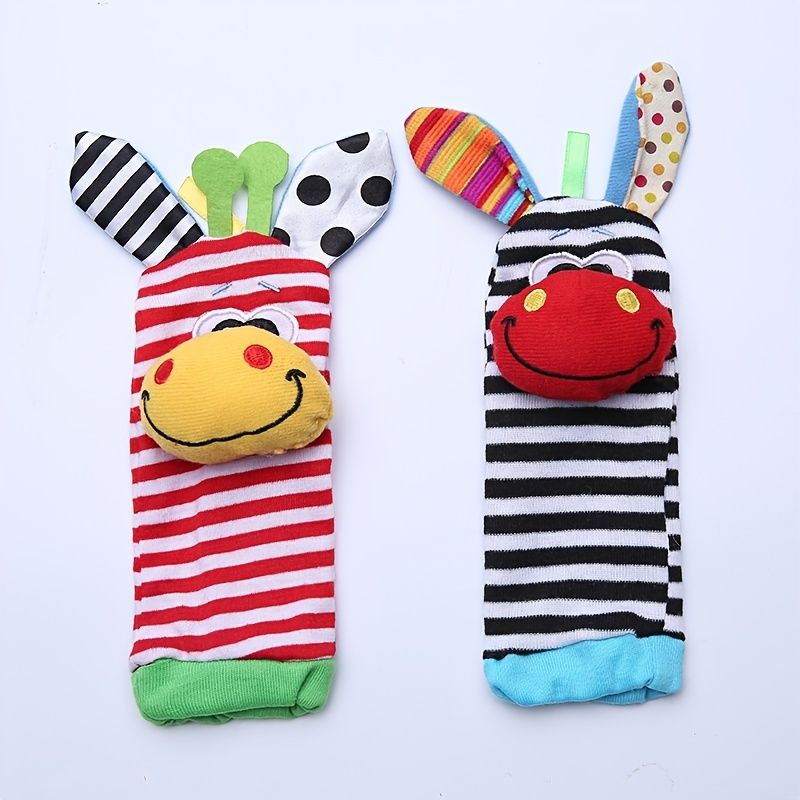 Baby Toys; For Infant Todder Cute Stuffed Animals Baby Rattle Socks Wrist Baby Rattles Newborn Toys ; Make Sounds Games For Babies - 7DAY'S